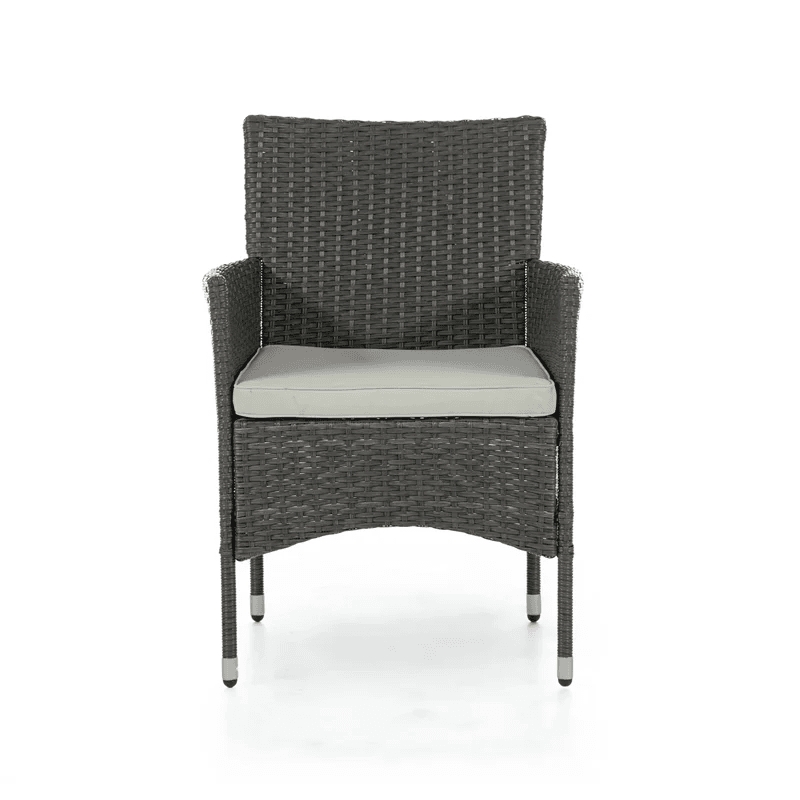 Muse & Lounge Co. Fields 3-Piece Bistro Set in Gray PE Wicker / Rattan