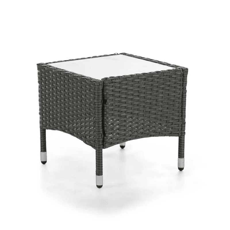 Muse & Lounge Co. Fields 3-Piece Bistro Set in Gray PE Wicker / Rattan