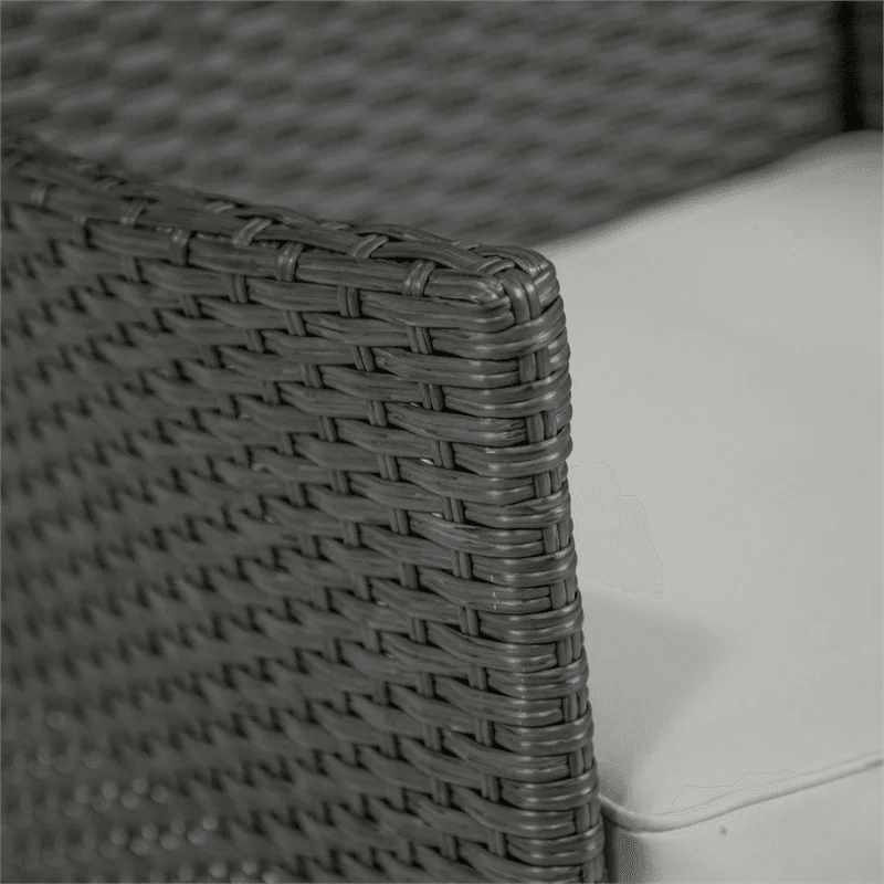 Muse & Lounge Co. Fields 3-Piece Bistro Set in Gray PE Wicker / Rattan