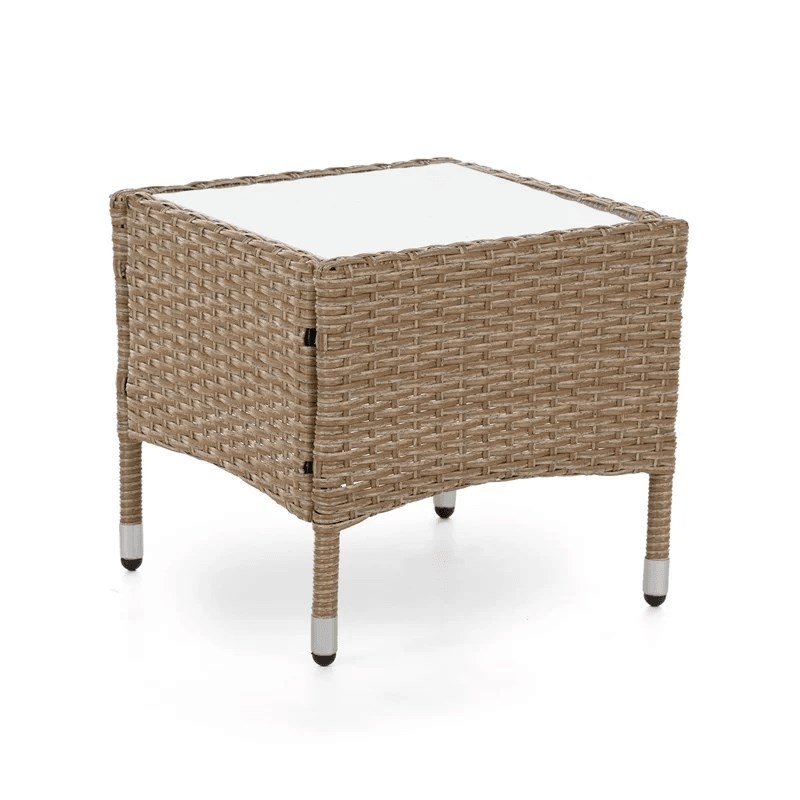 Muse & Lounge Co. Fields 3-Piece Bistro Set in Natural PE Wicker / Rattan