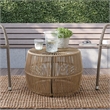 Muse & Lounge Co. Meja Outdoor Round PE Wicker / Rattan Natural Coffee Table