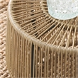 Muse & Lounge Co. Meja Outdoor Round PE Wicker / Rattan Natural Coffee Table
