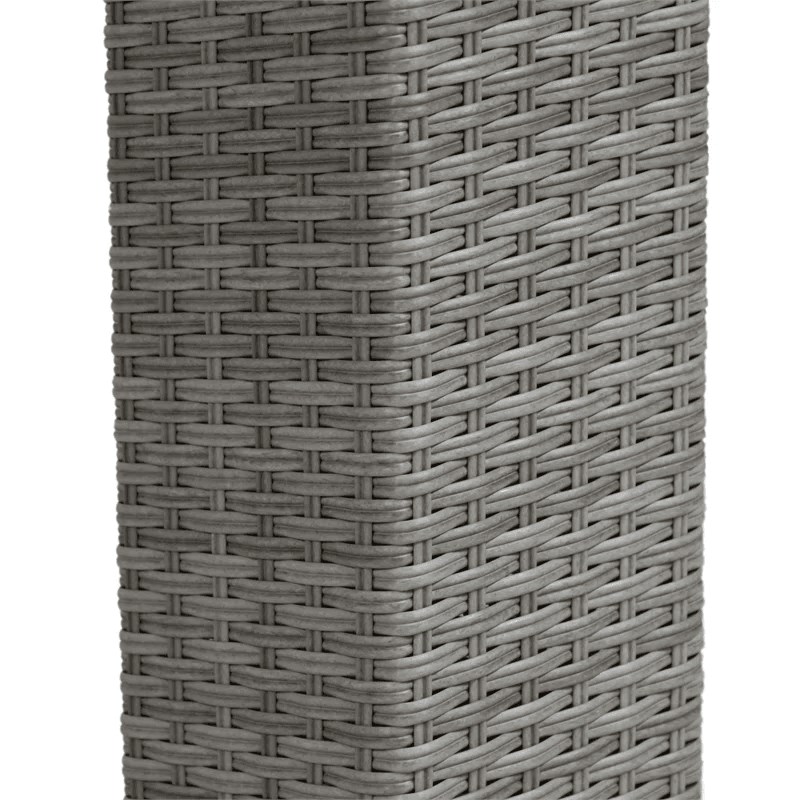 Muse & Lounge Co. Makan Outdoor Patio PE Wicker / Rattan Bistro Table in Gray