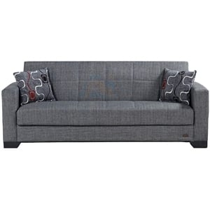 Beyan Signature Vermont 84&quot Fabric Convertible Sleeper Sofa with Storage in Gray