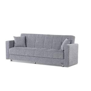 Beyan Signature Miami 88&quot Fabric Convertible Sleeper Sofa with Storage in Blue