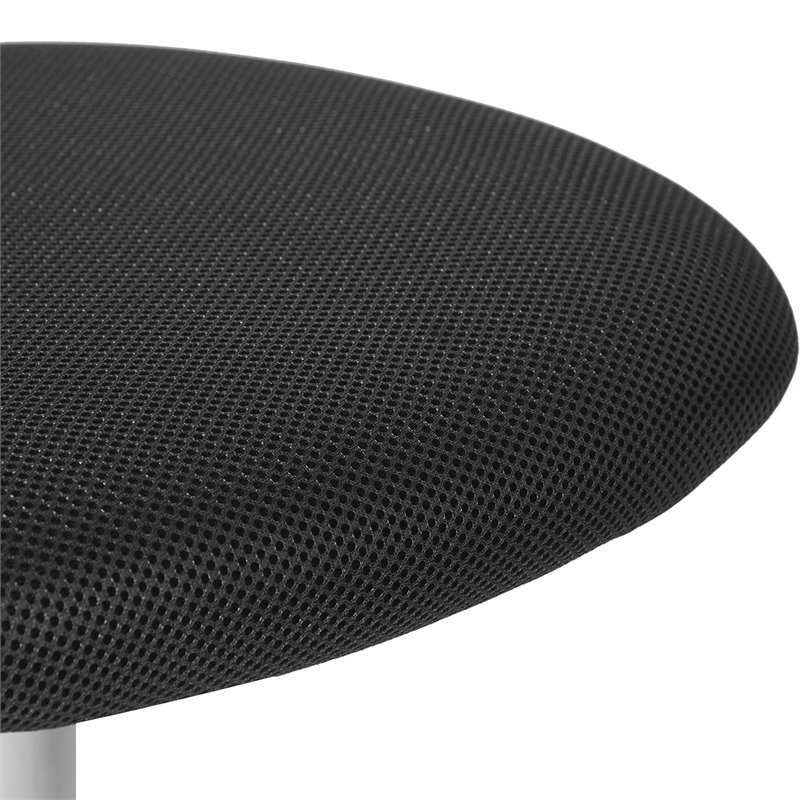 FurnitureR Carnation Swivel Teen Plastic and Mesh Task Chair in Gray