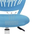 FurnitureR Carnation Swivel Teen Plastic and Mesh Task Chair in Blue