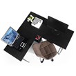 Homycasa Drogba L-Shaped Engineered Wood Corner Computer Desk in Black