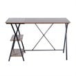 Homycasa Maddie Modern Engineered Wood Computer Desk with Shelves in Brown