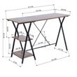 Homycasa Maddie Modern Engineered Wood Computer Desk with Shelves in Brown