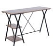 Homycasa Maddie Modern Engineered Wood Computer Desk with Shelves in Brown