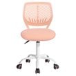 FurnitureR Modern Mesh and Polypropylene Task Chair in Rose Pink