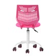 FurnitureR Modern Mesh and Polypropylene Task Chair in Dark Rose Pink