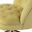 Homycasa Velvet Upholstered Curved Mid-Back Home Office Chair in Ginger Green