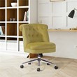 Homycasa Velvet Upholstered Curved Mid-Back Home Office Chair in Ginger Green