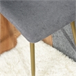 Homycasa Scargill Fabric and Metal Dining Chair in Gray/Gold Legs (Set of 4)