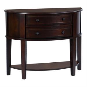 homycasa 38.2 in. brown wood console table