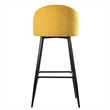 Homycasa 30 IN. Low Back Metal Frame Barstool With Fabric Seat ( Set of 2)
