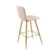 FurnitureR 26 IN Upholstered Metal Frame Bar Stool (Set of 2)