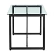 Homycasa 47 INTempered Glass Top Black Base Elegant Dining Table