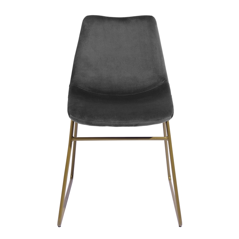 Homycasa Velvet Upholstered Dining Chair (Set of 2)