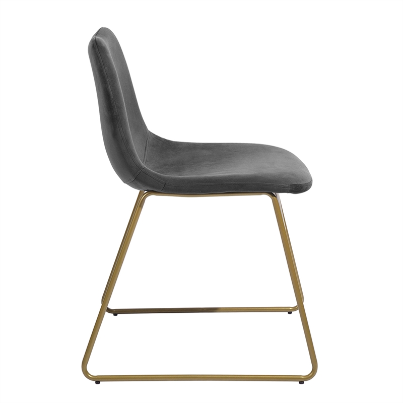 Homycasa Velvet Upholstered Dining Chair (Set of 2)