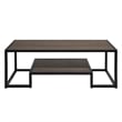 Homycasa Black Frame Coffee Table in Brown