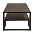 Homycasa Black Frame Coffee Table in Brown