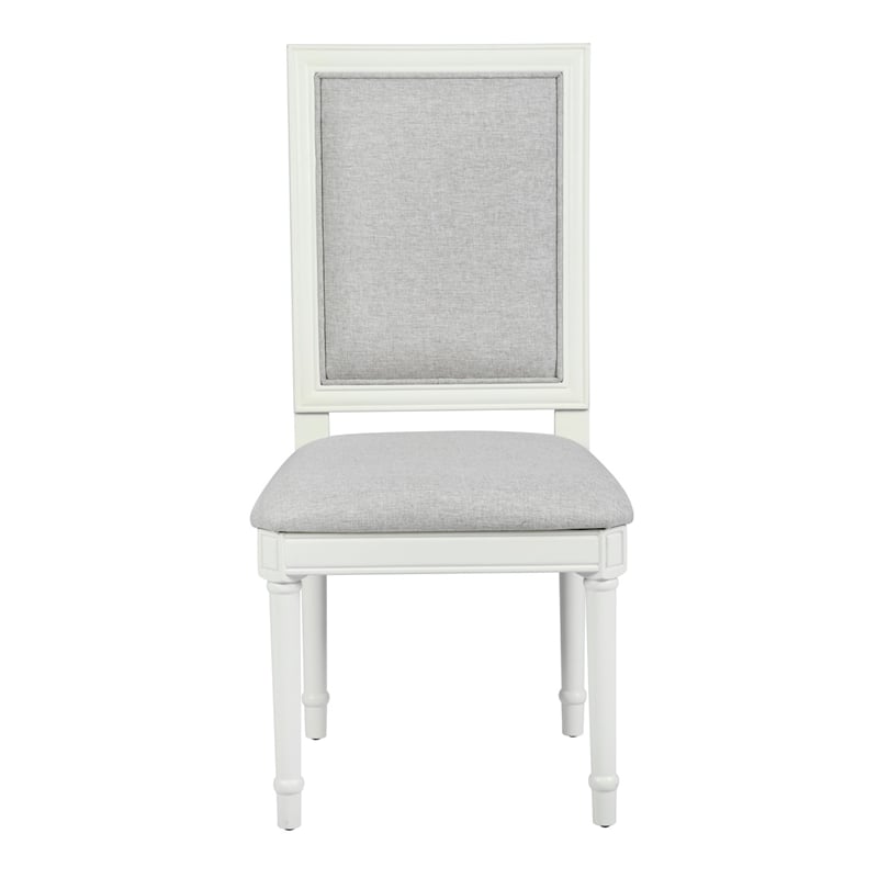 Homycasa Farmhouse Dining Chairs (Set of 6) Solid Wood in Cream White