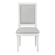 Homycasa Farmhouse Dining Chairs (Set of 6) Solid Wood in Cream White