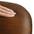 Homycasa Suede Upholstered Dining Chair in Brown (Set of 4)