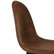 Homycasa Suede Upholstered Dining Chair in Brown (Set of 4)