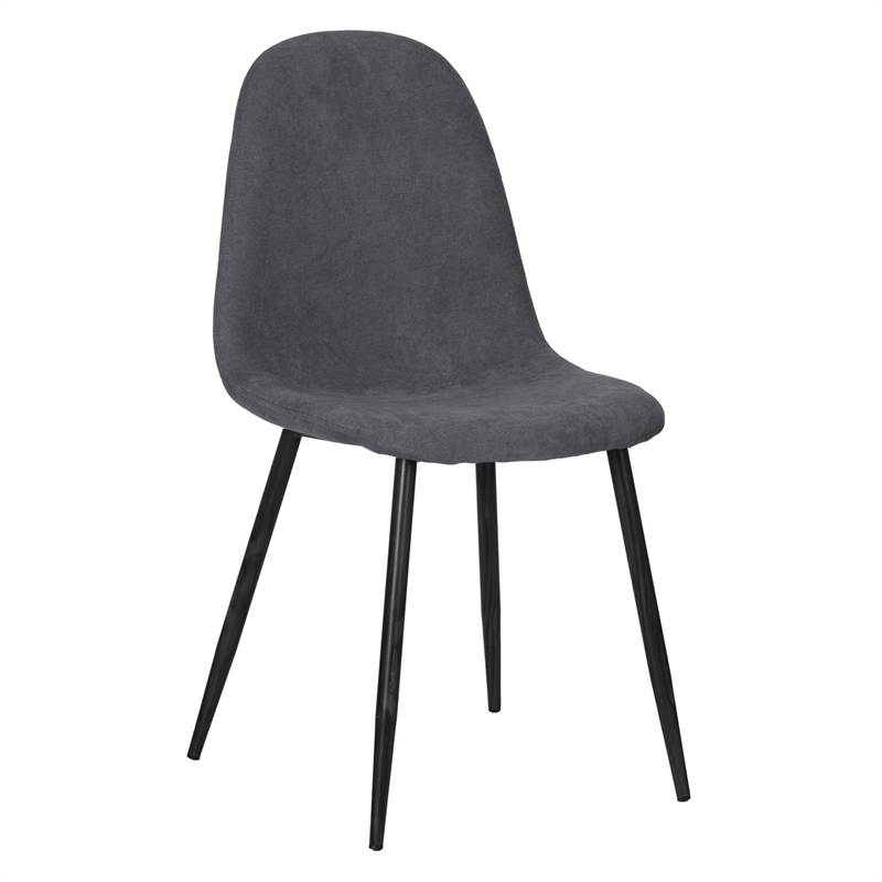 Homycasa Fabric Upholstered Dining Chair in Gray (Set of 4)