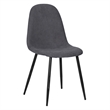 Homycasa Fabric Upholstered Dining Chair in Gray (Set of 4)