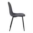 Homycasa Fabric Upholstered Dining Chair in Gray (Set of 4)