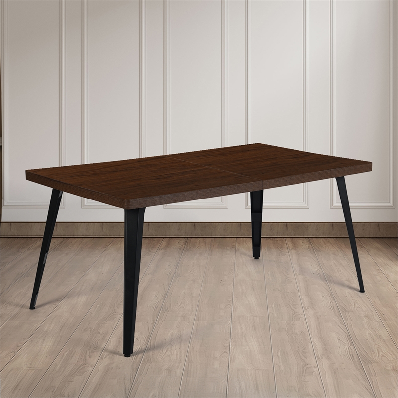 Homycasa 63in Dining Table-Dark Brown