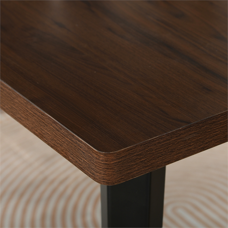 Homycasa 63in Dining Table-Dark Brown