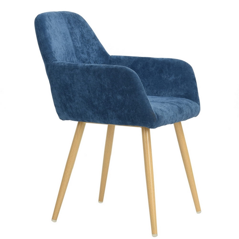 Homycasa Fabric Dining Chairs Set of 2-Dark Blue