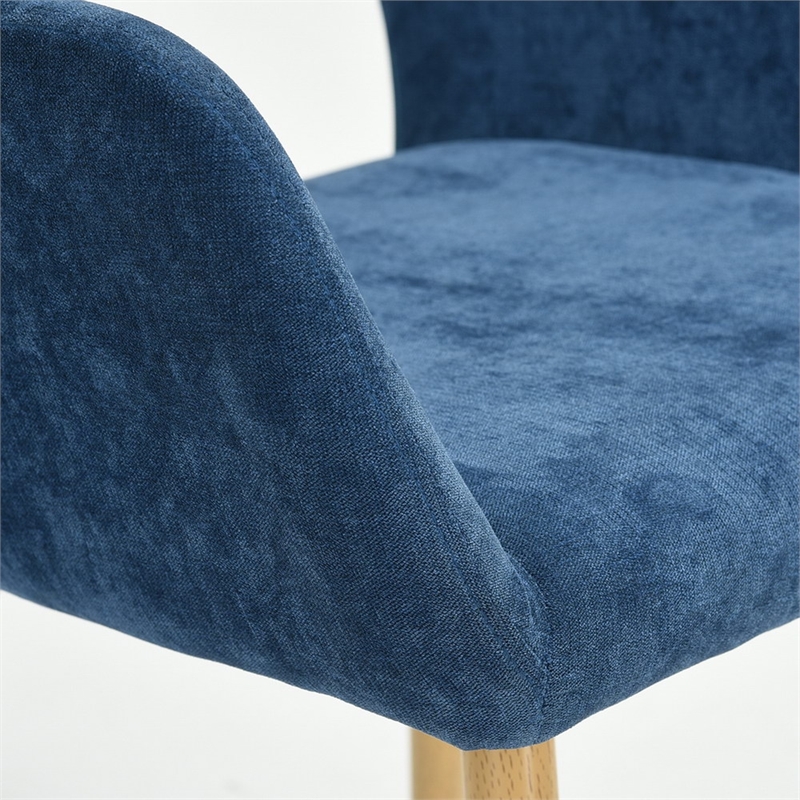 Homycasa Fabric Dining Chairs Set of 2-Dark Blue