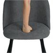 Homycasa Terry Fabric Dining Chair Set of 2-Grey