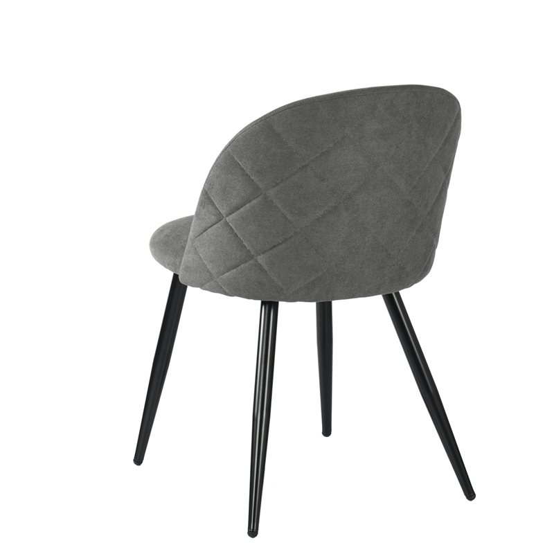 Homycasa Terry Fabric Dining Chair Set of 2-Grey