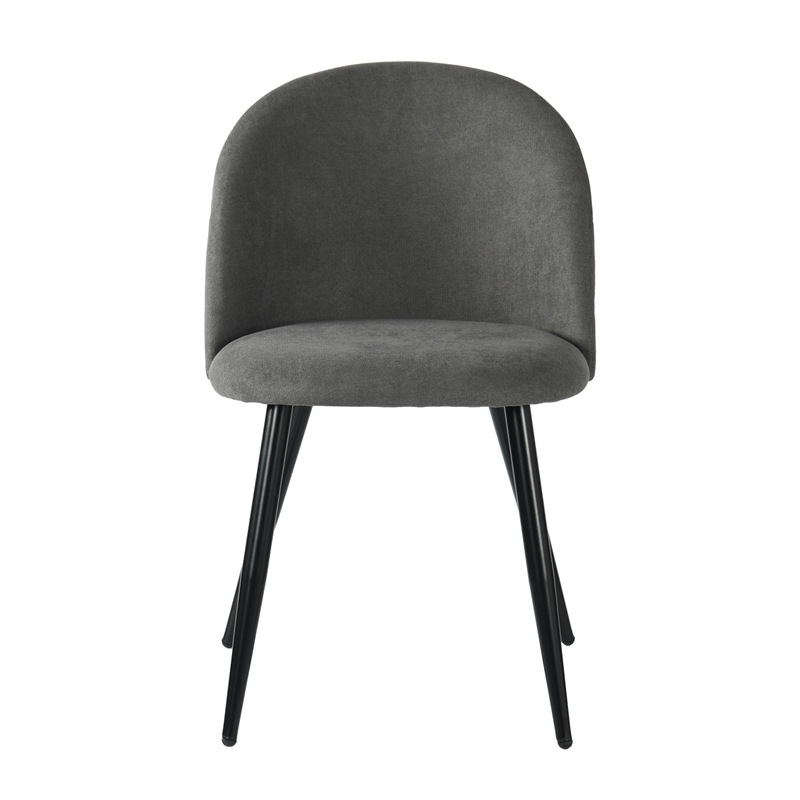 Homycasa Terry Fabric Dining Chair Set of 2-Grey