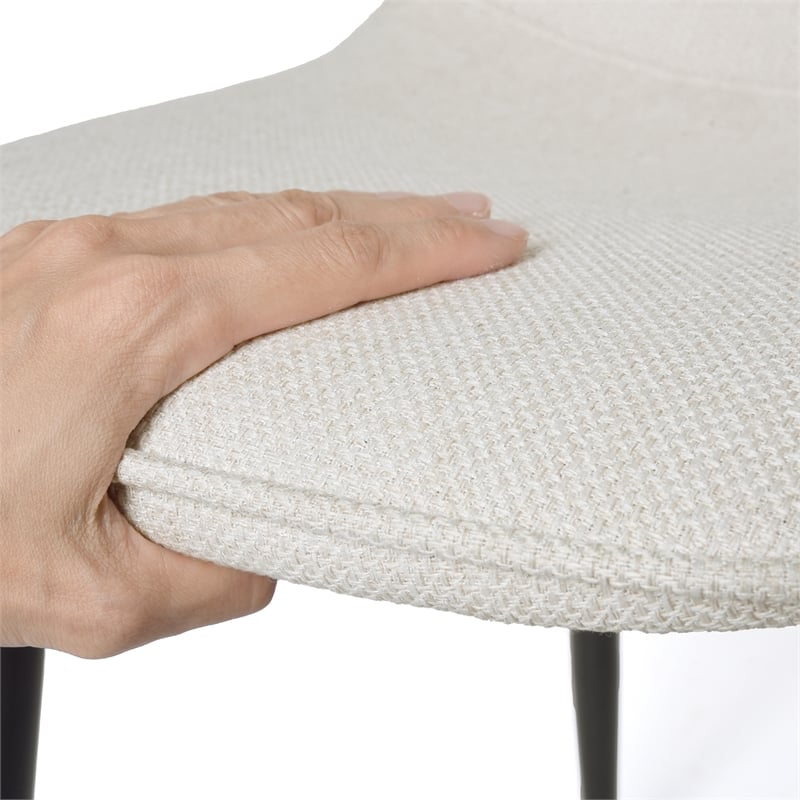 Homycasa Fabric Upholstered Dining Chair in Beige (Set of 4)