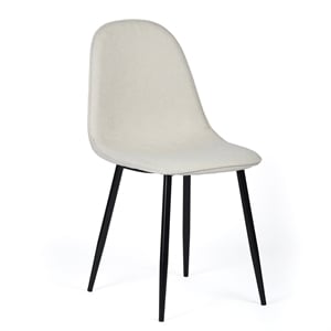 Homycasa Fabric Upholstered Dining Chair in Beige (Set of 4)