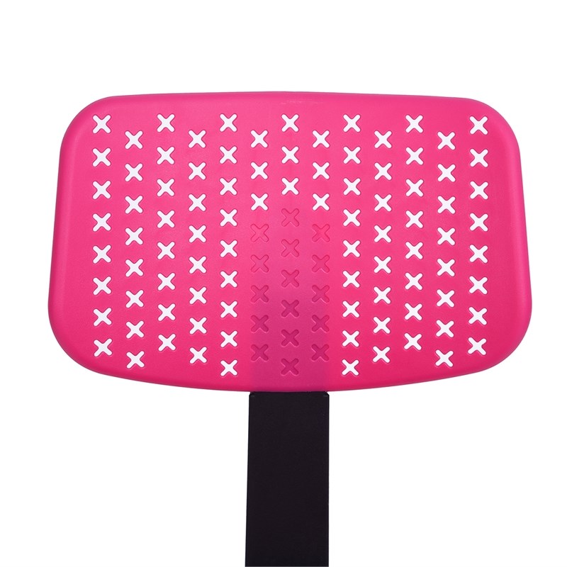 Homycasa Ergonomic Plastic Chair with Adjustable Height-Pink Backrest
