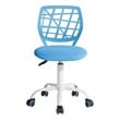 Homycasa Blue Ergonomic Office Chair-Adjustable Armless Task Chair