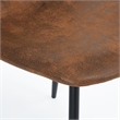 Homycasa Suede Upholstered Dining Chair in Brown (Set of 4)
