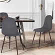 Homycasa Fabric Upholstered Dining Chair in Gray (Set of 4)