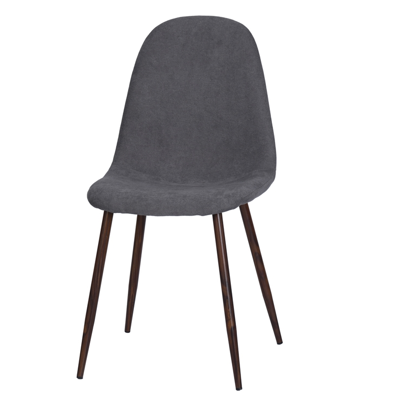 Homycasa Fabric Upholstered Dining Chair in Gray (Set of 4)