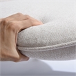 FurnitureR Modern Fabric Upholstered Accent Chair in Beige/Wood Legs